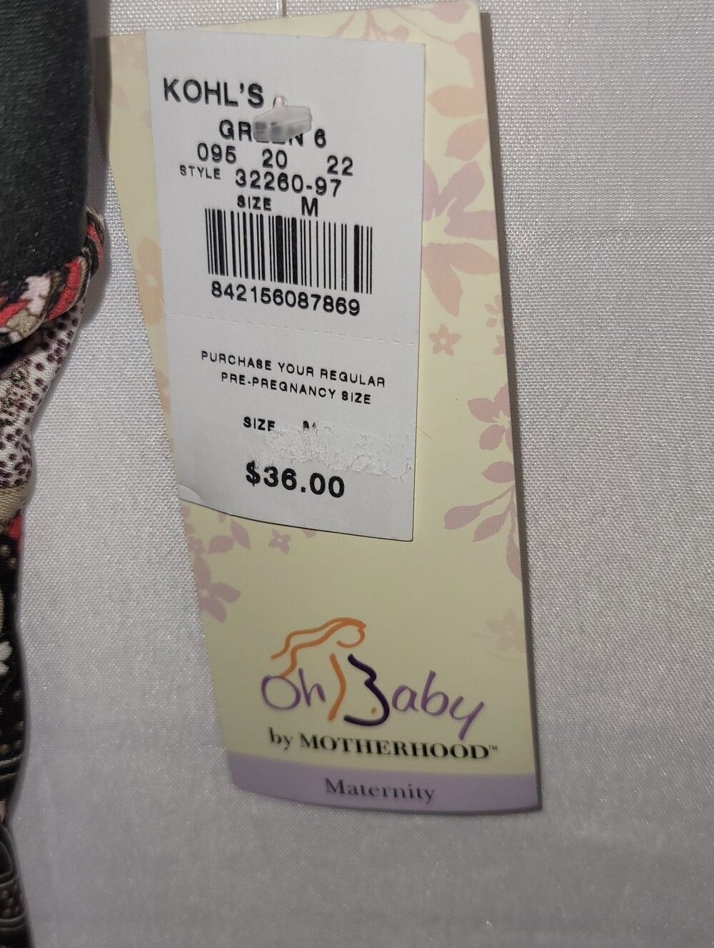 Oh Baby By Motherhood Paisley V-Neck Tunic Maternity Top - Size Medium - Picture 5 of 8
